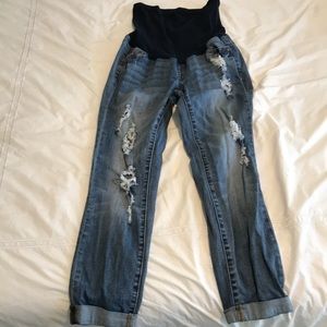 ‼️CCO‼️Maternity Boyfriend Ripped Jeans